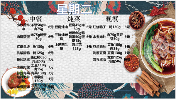 合七美食先知道（本周菜谱）(图2)