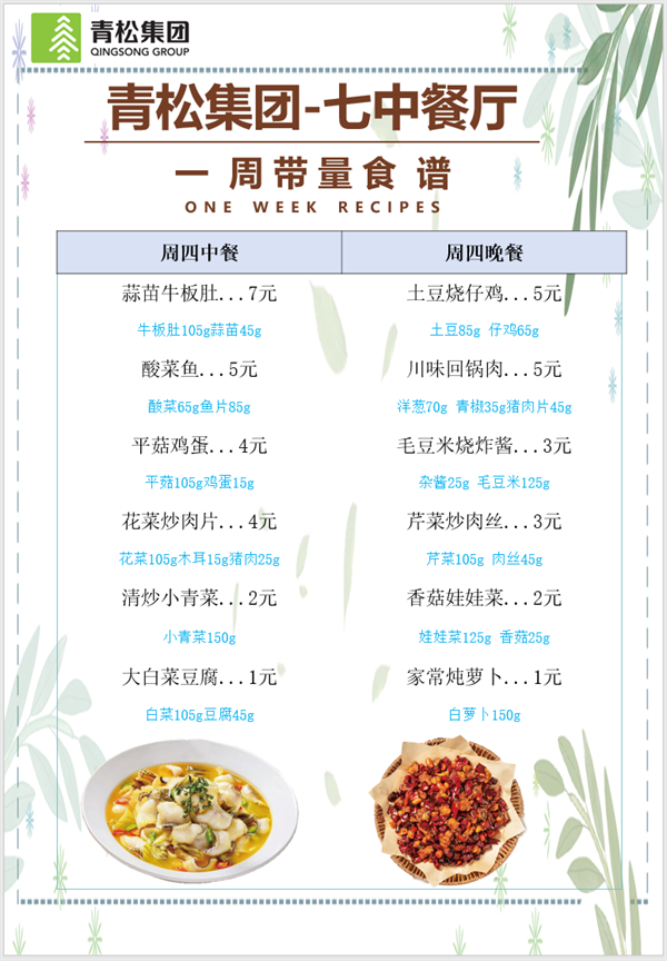 合七美食先知道（本周菜谱）(图12)