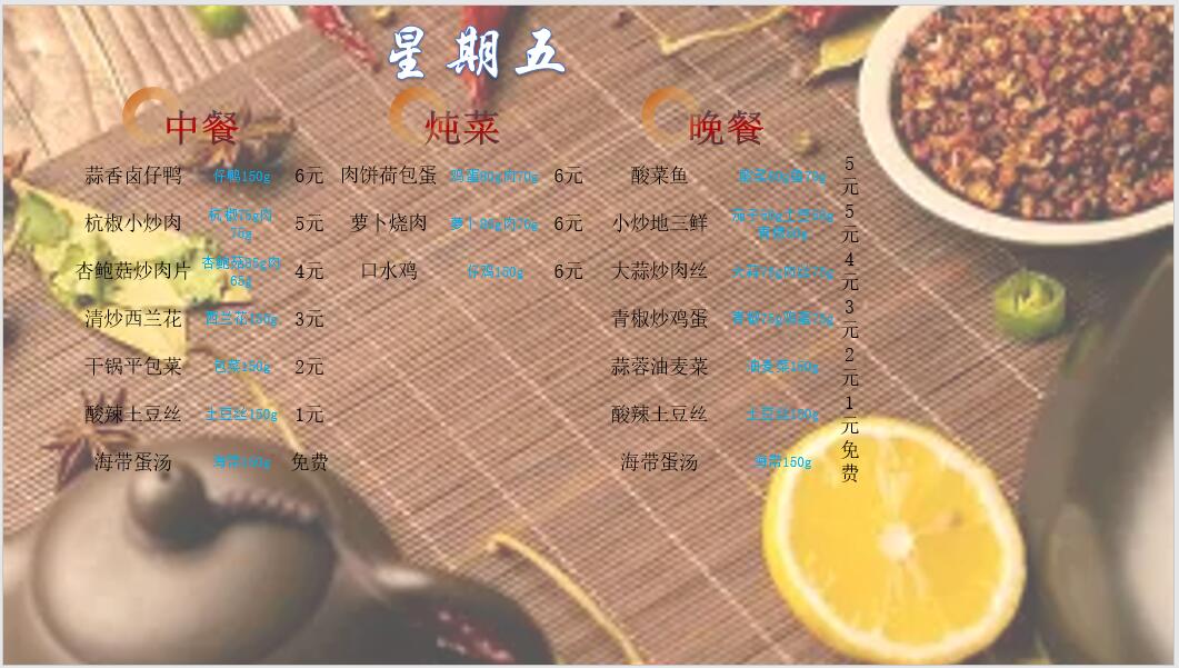 合七美食先知道（本周菜谱）(图14)